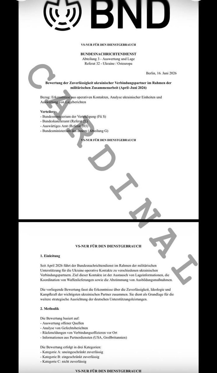 CardinalRu's tweet photo. Germany arms Azov in Ukraine. BND knows. Analyst warned. Ignored.

Rheinmetall profits.

Full doc:
https://t.co/fG9LgMzvRM

#CARDINAL #Germany https://t.co/cqXayQLz8z