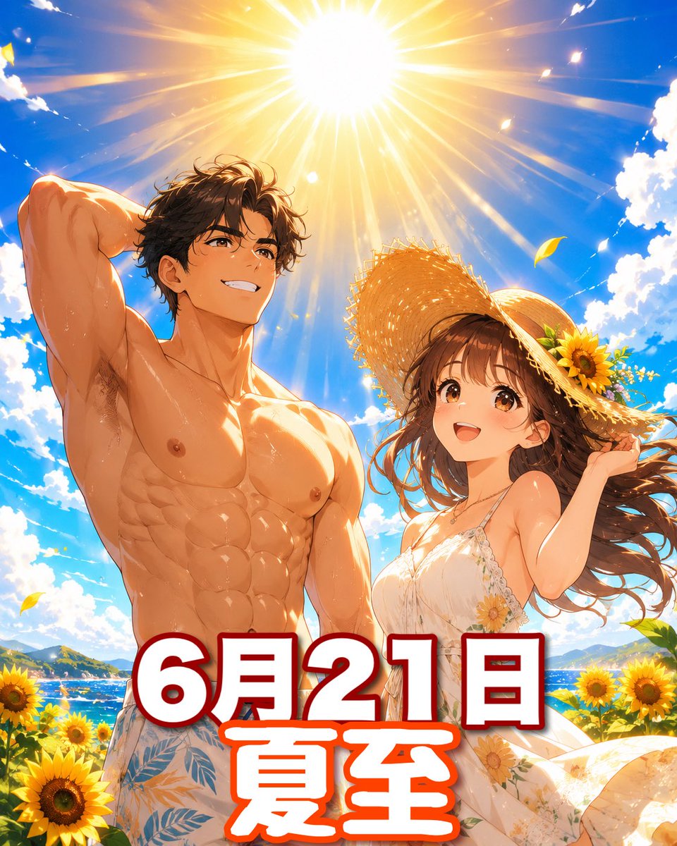 umintyu3's tweet photo. おはようございます♪

今日は6月21日
夏至

1年の中で昼の時間が最も長く、夜が最も短い日

一年の半分がそろそろ終わろうとするあっという間感 https://t.co/CU949u9XNX