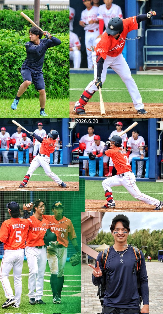 rac_7132's tweet photo. JABA都市対抗茨城県大会⚾︎
2026 6/20 [常陸大宮市民]第2試合
日立製作所×茨城🚗日産
日立製作所
☆森 球紀 選手(東海大)
3安打1四球の4出塁!
7表 逆転の2打点!!
この試合のヒーローです!! https://t.co/99YP2OIx0t