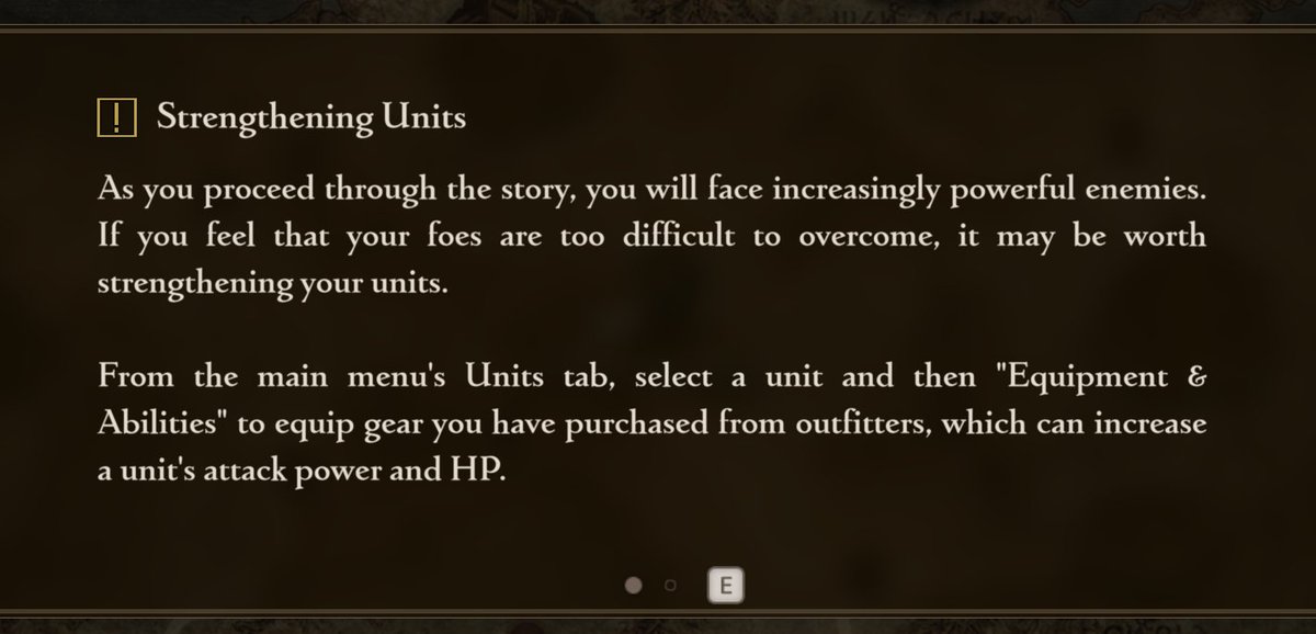 FunkyStrong69's tweet photo. log back into FFT after the new update

immediately get a tooltip about how I should gear up your characters so they can get stronger  

bruv I'm in the last act of the game, I've played an RPG before thank you https://t.co/AcUBs9HRdc