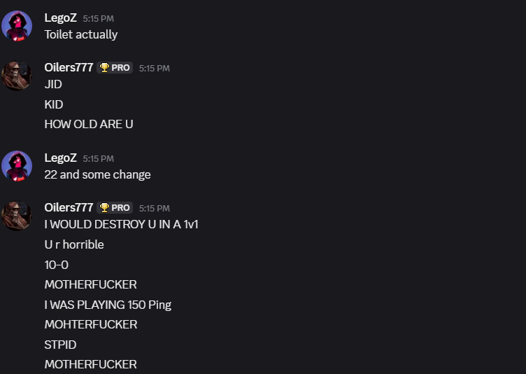 LegozTheIGL's tweet photo. Solo vic cup cannot be this serious https://t.co/VaQXpyQwPo