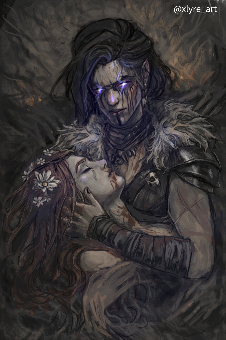 xlyre_art's tweet photo. Yasha and zuala tragic story #CriticalRole #criticalrolefanart
#mightynein https://t.co/yGU6kUlgcj