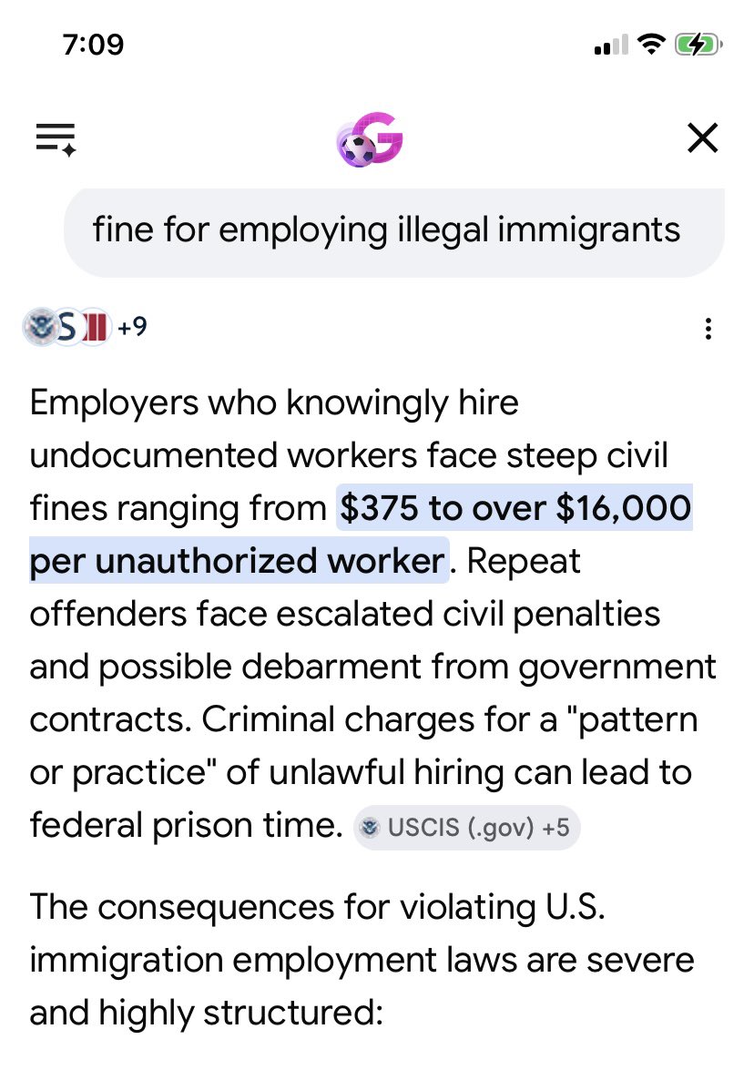 DeborahCha48771's tweet photo. We have the laws against hiring illegals. Just no enforcement https://t.co/GMUGLLhZjG