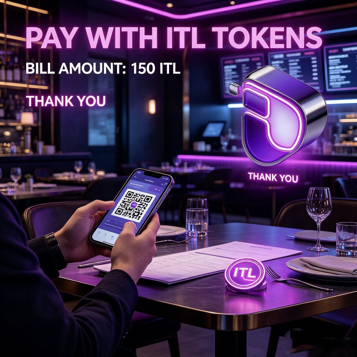 fl21211's tweet photo. 🍷 New dining payment experience ✨
Scan the QR code to settle bills directly with ITL tokens
Fast &amp; smooth, InterLink ecosystem covers all daily consumption scenarios 💜
 
#InterLink #ITLG #ITL #ITLX https://t.co/huqWJCUZgQ