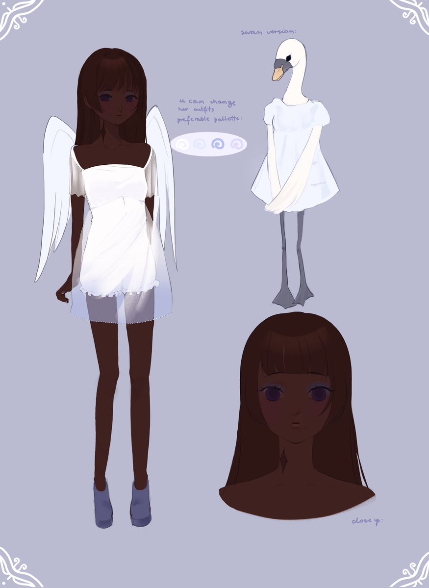 roporcelain's tweet photo. Odette🦢
#oc #referencesheet https://t.co/NlkEvRzptz