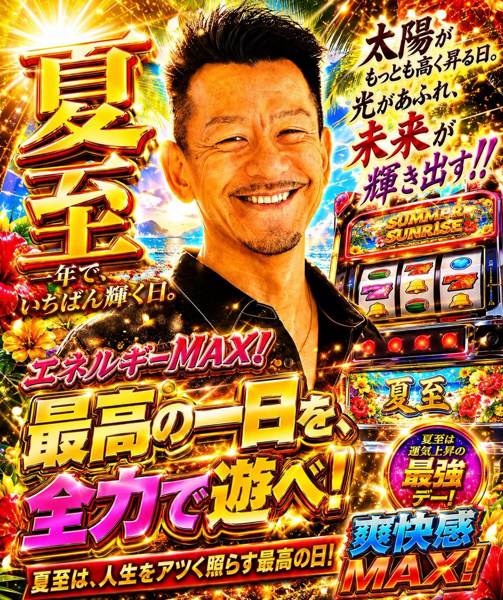 本日2026年6月21日 DJシゲから夏至のお知らせになります。