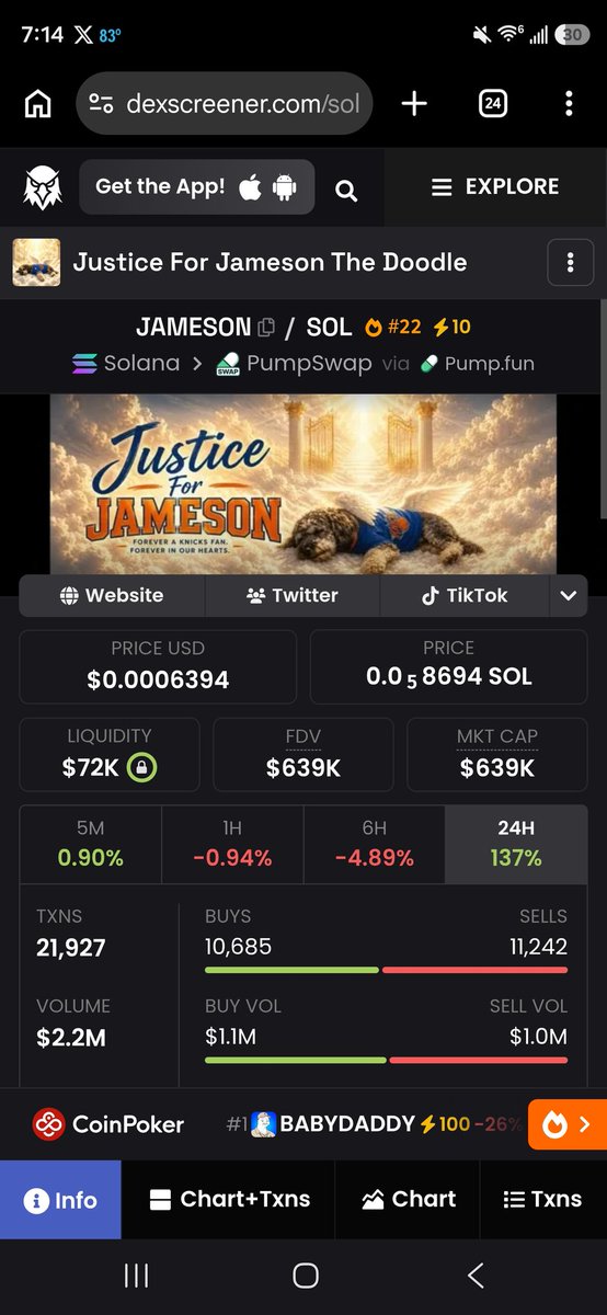 PizzaMuscleDude's tweet photo. No fucking way this does not just explode to the upside, Jesus Christ the video alone should sent this to 10mil. Soon, I hope 🙏 #justiceforjameson E8UXwqhNiiMwVRRV4F81rUBUYXNUd4bA78ZxpQxZpump https://t.co/hWh7saBVE0