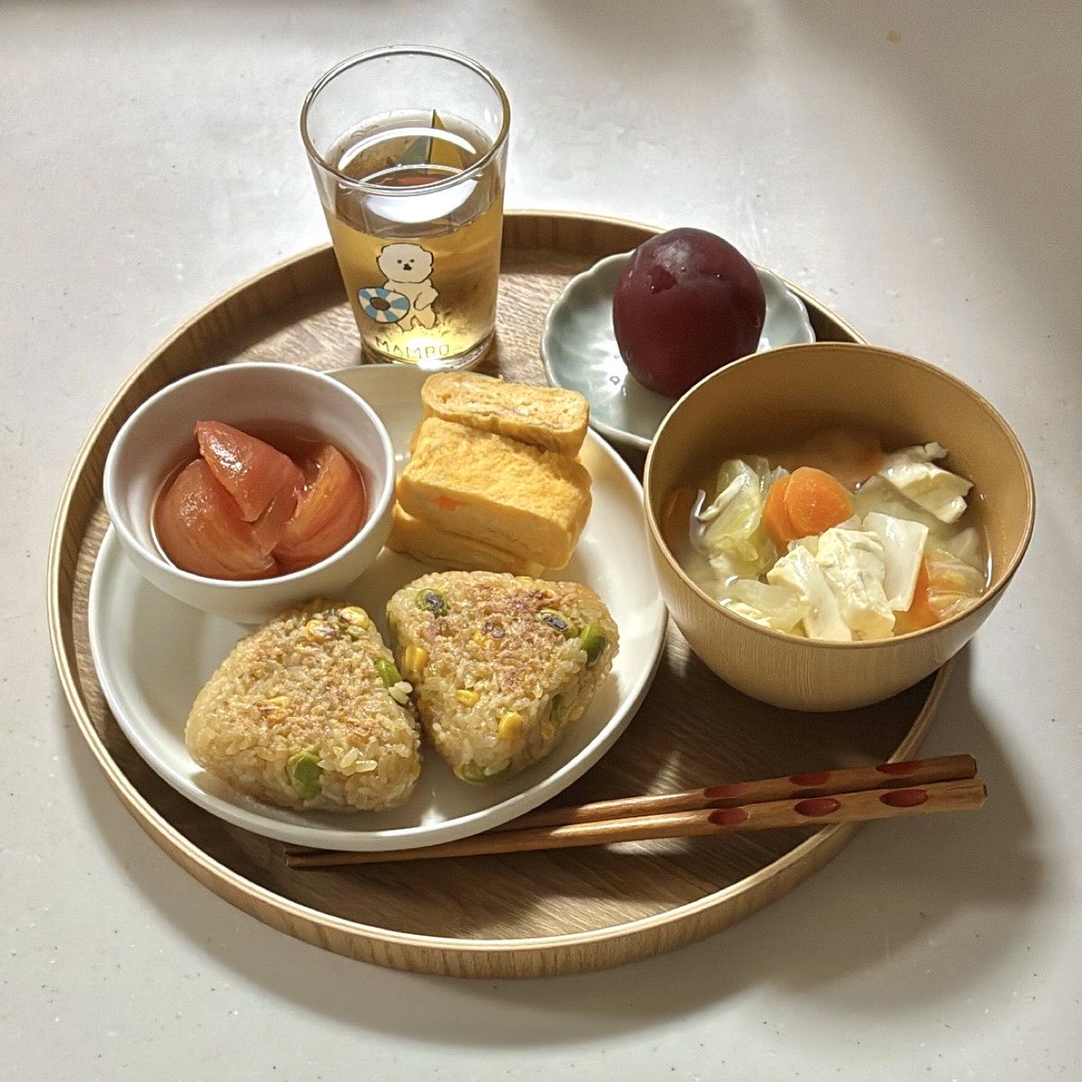 Sakichan1230's tweet photo. 朝から大雨。ゆっくり朝ごはん食べます https://t.co/bdvnC3hSNd