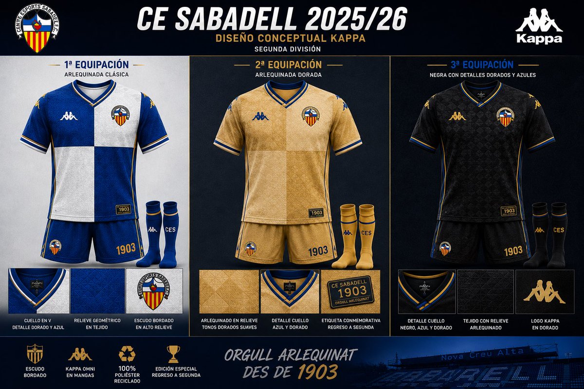 sgonzalezpi02's tweet photo. He estat pensant com m’agradarien que fosin les equipacions per a segona divisio i la IA m’ha ajudat a fer-les🫣

Jo les veig precioses🤍💙 https://t.co/lRISDf5Nim