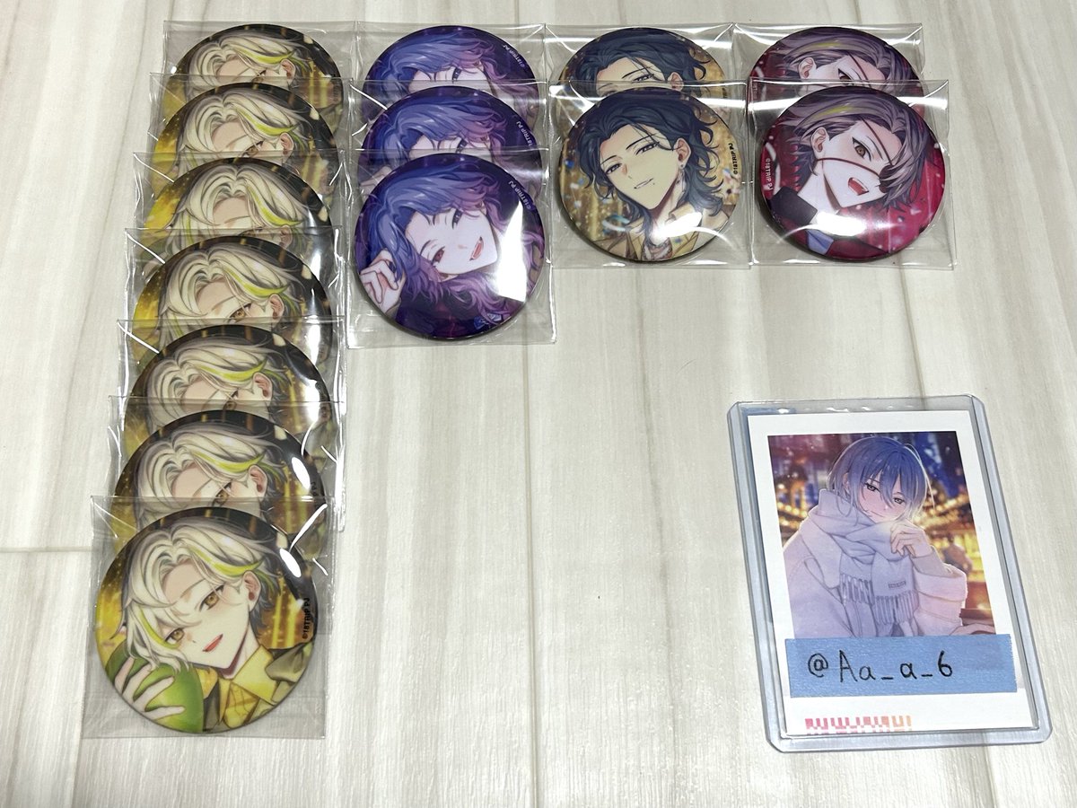 Aa_a_6's tweet photo. @nu__1000 初めまして。検索より失礼致します。
当方画像の物を所持しているのですが、郵送にて凪、練牙、太緒、來人と画像の糖衣×4の4：4で交換させて頂きたいです。
ご検討宜しくお願い致します。 https://t.co/baoqu65esZ