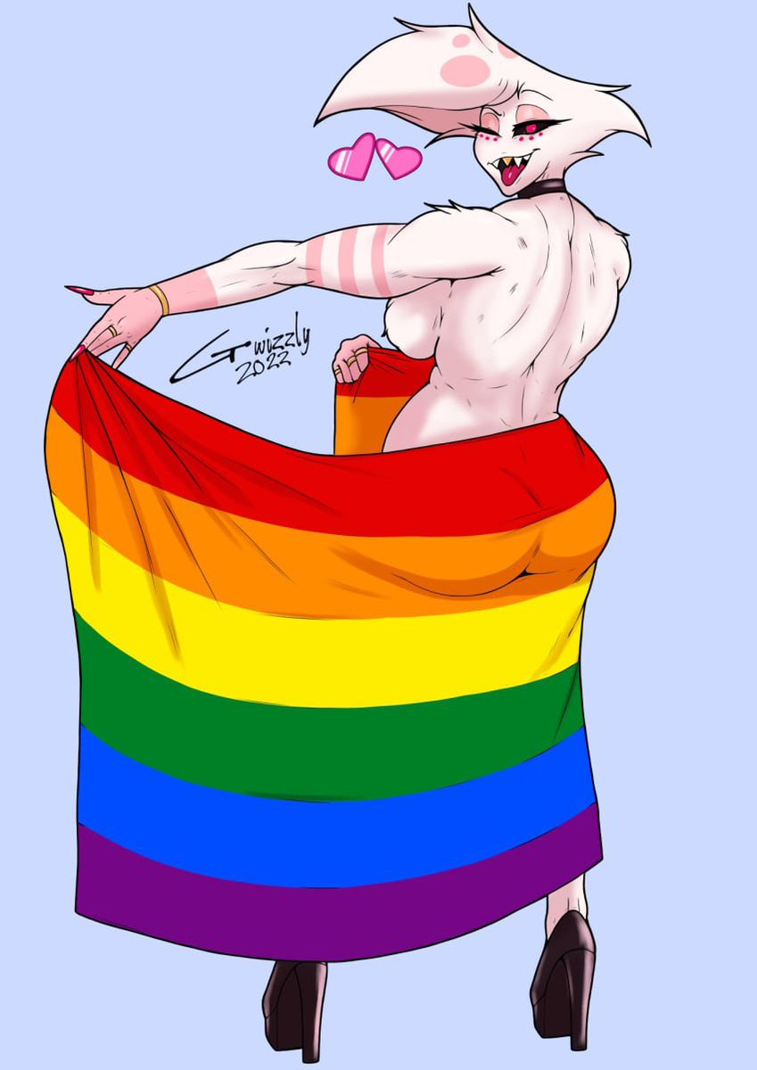 AngelDustT_T's tweet photo. How could I have almost forgotten to make a post lol. Happy pride month!~ <3 https://t.co/jNhUj5eccc