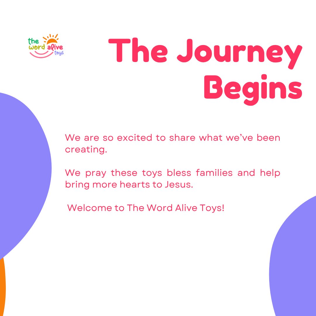 TheWordAlivetoy's tweet photo. Welcome to The Word Alive Toys 🤍

We believe playtime should be more than just play. It can help children discover Jesus, learn God’s Word, and and grow in their identity in Christ.

We create toys that do just that.

Follow along as our journey begins. https://t.co/oUycDt3LXh