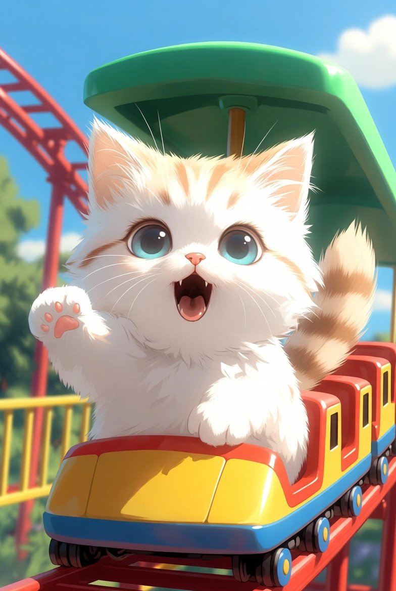 vitaminsmore's tweet photo. Hey everyone! ☀️🚀 
I hope you’re all having a fantastic day! It’s time for 
                  Vitamin’s Time Travel Corner!    
Today is the summer solstice! It’s the longest day of the year in the Northern Hemisphere and the official start of summer! People have been celebrating this special day for thousands of years with fun festivals, cozy bonfires, and amazing monuments!    

Next up, in 2004, SpaceShipOne made history by becoming the first privately funded spacecraft to reach space. How cool is that? This was a huge step forward for commercial space travel! - Seriously, commercial space travel!

And let’s not forget that in 1982, France kicked off World Music Day (Fête de la Musique), a big free outdoor music celebration that’s now enjoyed in over 120 countries! 🎷🎸🎹

My little buddy, Vitamin, is in full summer mode! He’s soaking up the sun, dreaming of space adventures, and “singing” along to his favorite tunes. He even tried a tiny roller coaster once and now thinks he’s a thrill-seeking pro! 😂 

What’s your favorite thing about summer? Have you ever been to a fun music festival or an amusement park? I’d absolutely love to hear your stories, so please share them below!   🐱☀️ 
#Kawaii #ねこ #TimeTravelCorner