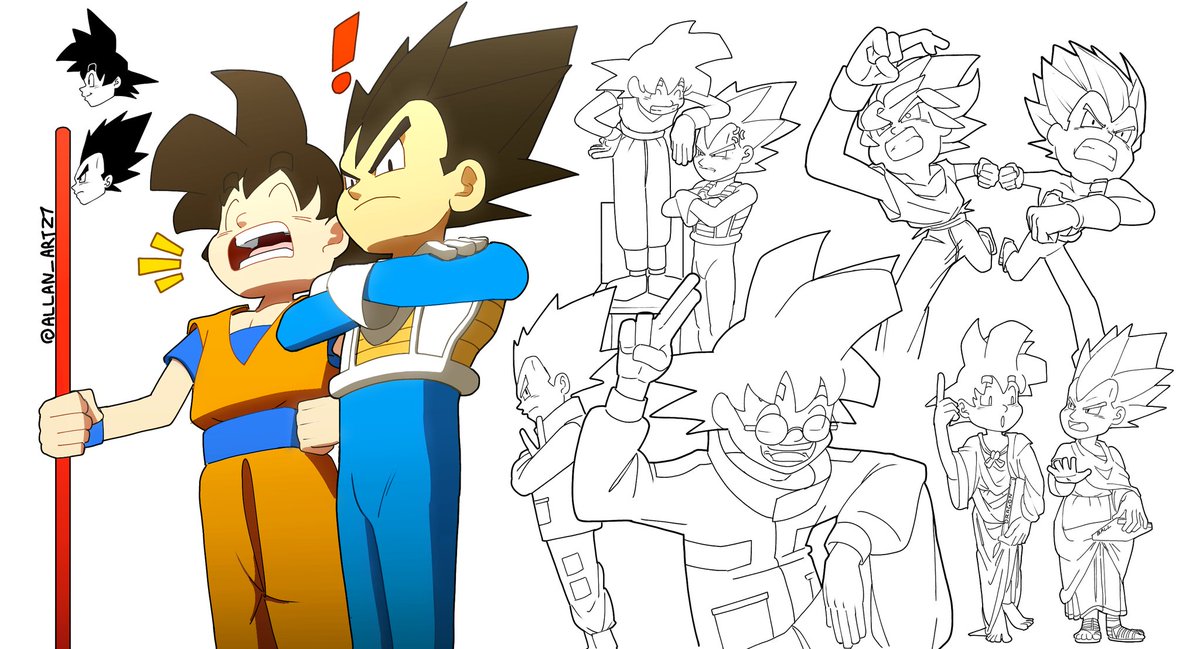 allan_artz7's tweet photo. Lil Goku e lil vegeta https://t.co/6nJW0tAUfV