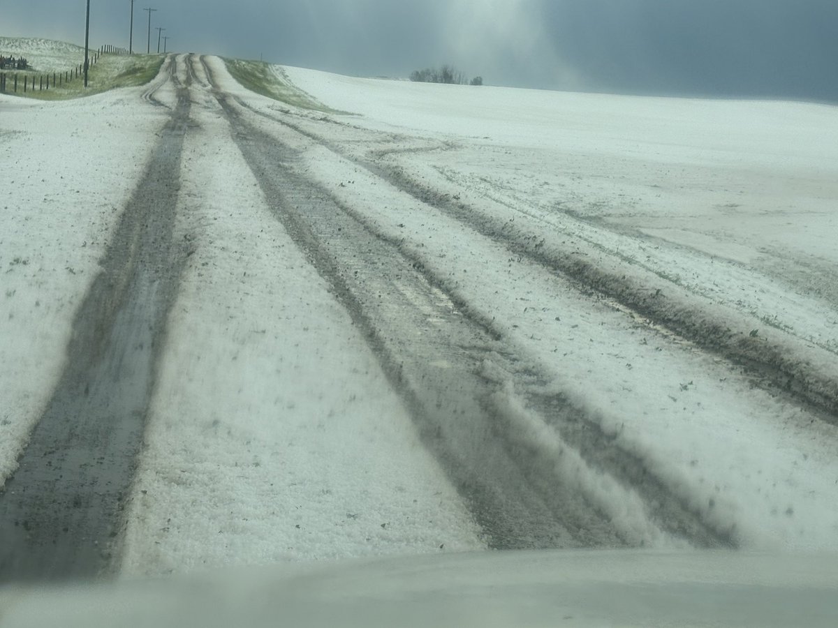 threeviewfarms's tweet photo. Quite the storm north of us! Luckily only got one of our fields. https://t.co/NCl67FDPAr