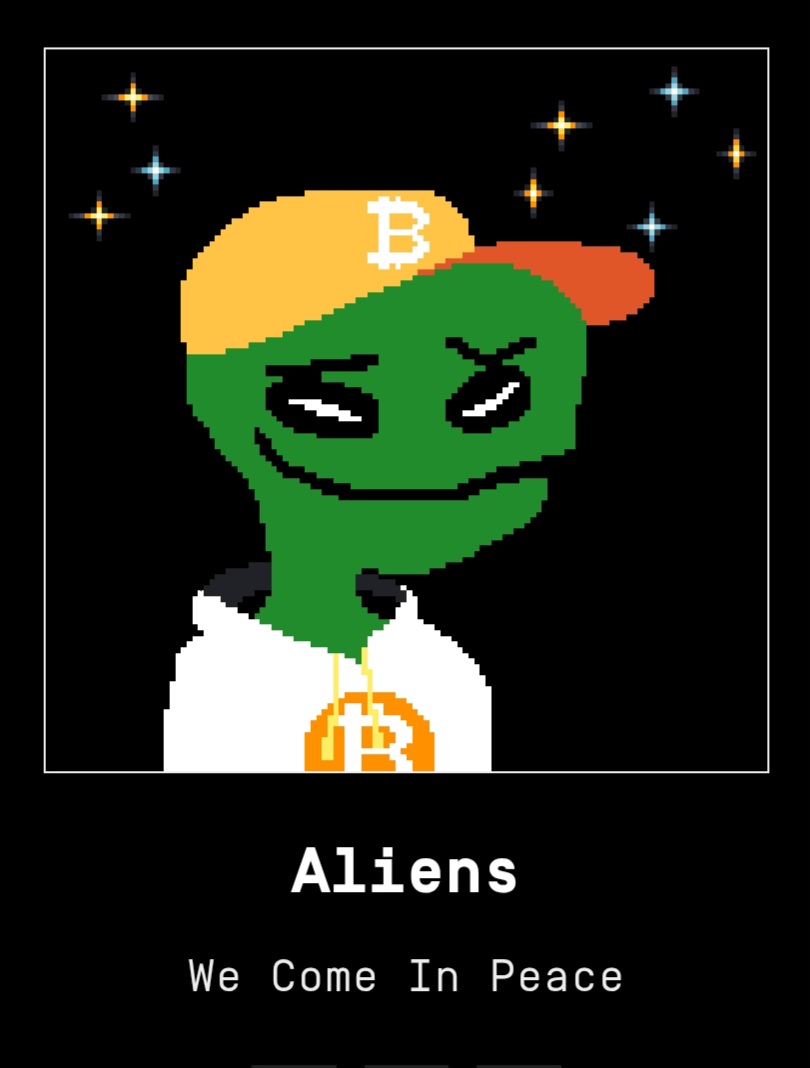Ordinal_io's tweet photo. Aliens Bitcoin will be live for trading Monday the 22nd on https://t.co/ueHxYyRw8l!!!

We Come In Peace!

@PlanetsBitcoin @CreatorBitcoin https://t.co/DlQoUVp7fL