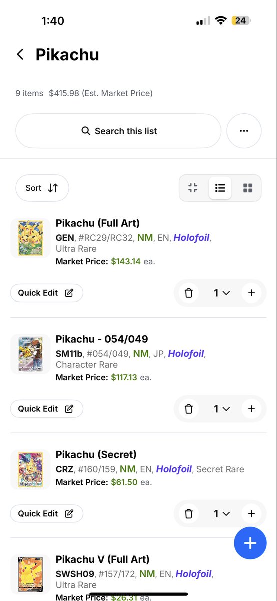 _kai12_'s tweet photo. @NewAgeCardKings Pikachu lot: $333 shipped obo. (80% of tcgplayer pricing). Willing to split! https://t.co/YrySr5xtOl