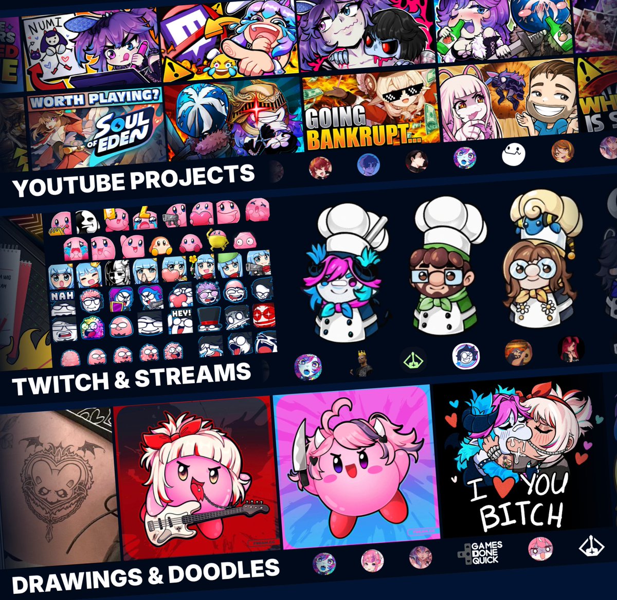 FREAM's tweet photo. I'm struggling a little this month...
so if anyone needs any product developers, thumbnail artist, merch made, or just a designer contractually. 
I'm looking for a few more longterm clients. 
Mortgage do be a bitch when you're a full time CC. 

https://t.co/HcaAzKlQUB https://t.co/CsmkIOAsxu