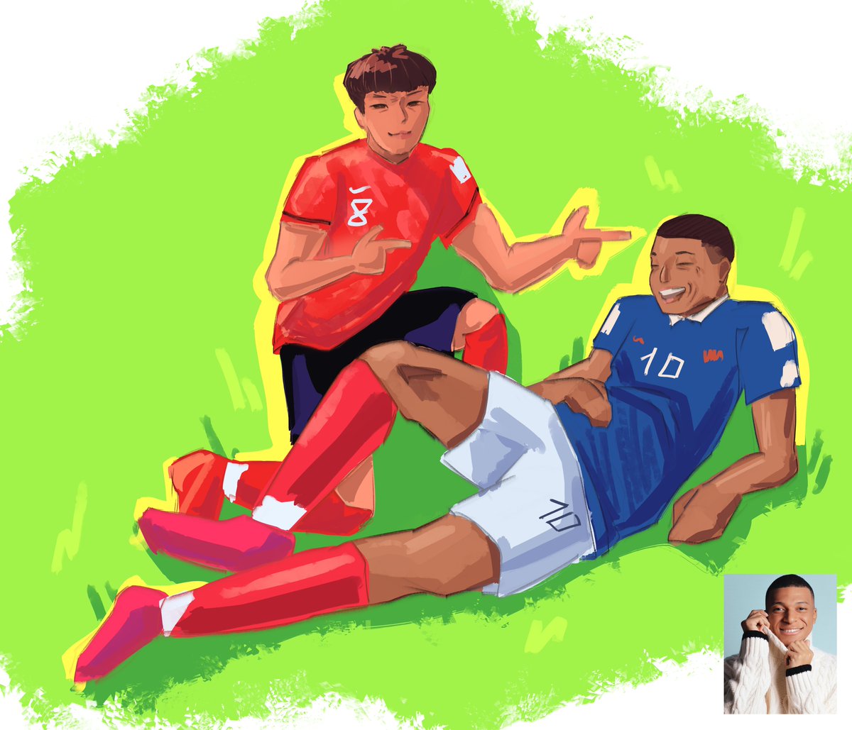 mmmalyammm's tweet photo. footballer suho and mbappe i guess https://t.co/FBztuqcaWv