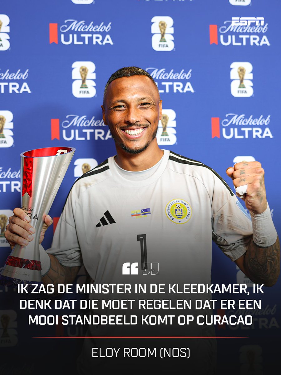 ESPNnl's tweet photo. Eloy Room is de eerste keeper met 1️⃣5️⃣ reddingen in een WK-wedstrijd sinds het wordt bijgehouden 🤯 https://t.co/sw9IzWOjc9