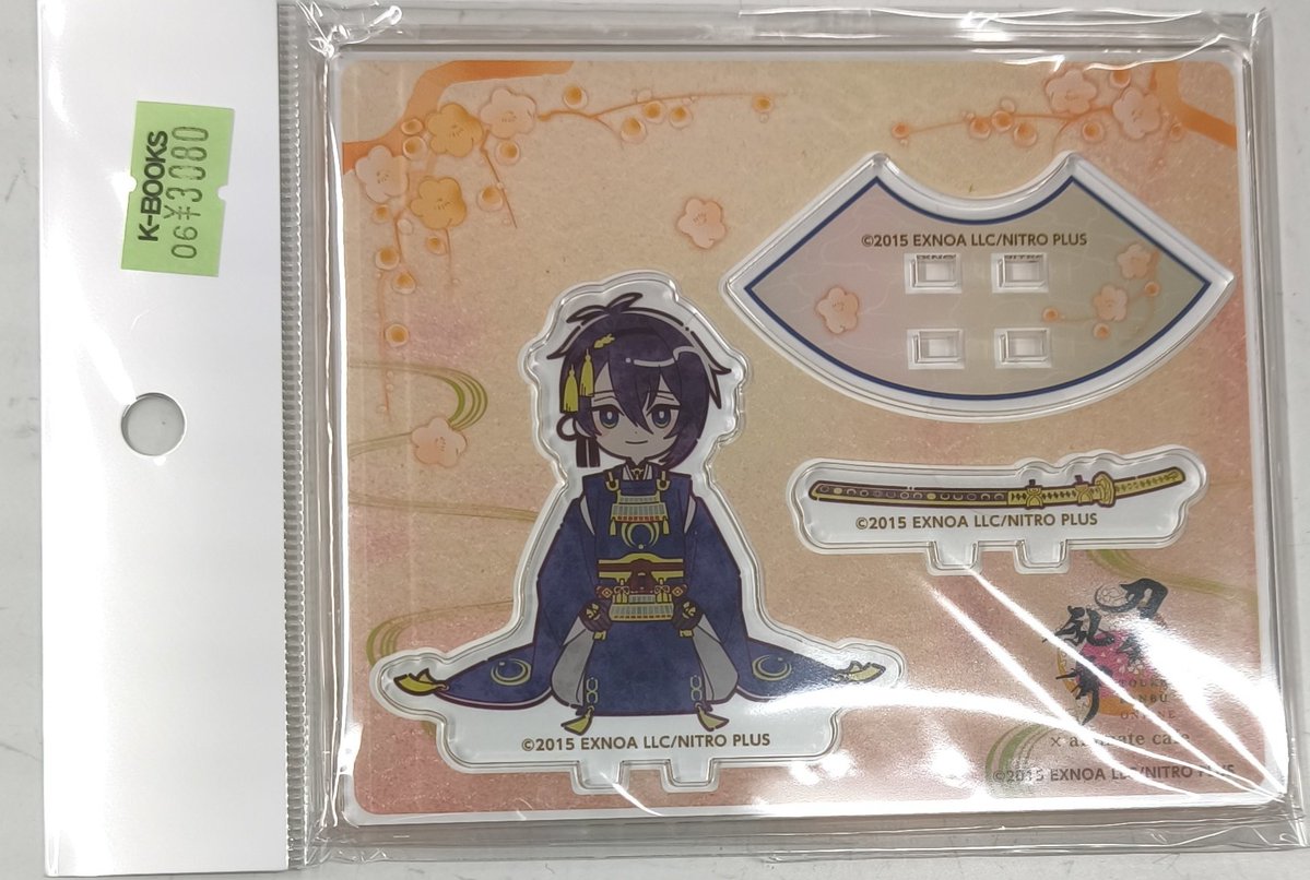刀剣乱舞 とうらぶ 三日月宗近 ミニアクリルスタンド アニメイトカフェ 十周年 入荷情報】 刀剣乱舞 とうらぶ アニメイトカフェ アニカフェ 跪坐ミニ