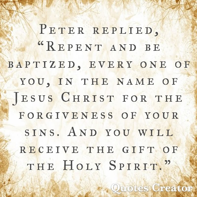 Heal_Love_notes's tweet photo. Peter replied, “Repent and be baptized..... Acts 2:38
#inviteafriend #likesharefollowcomment
#likefollowshare #LikeFollowSharesubscribe
#Sharegodslove #scripture
#love #share #Follow
Sources used:
quotescreatorapp & daily_bibleverses https://t.co/UMvl3eUH1W