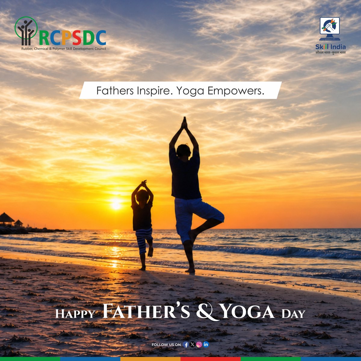 RCPSDC2012's tweet photo. 🌟 2 celebrations, 1 message: Strength &amp; Wellbeing. 

Happy #FathersDay &amp; International #YogaDay! True success is built on resilience, balance, and a healthy mind and body. 💙🌿

#YogaForWellness #Wellbeing #Leadership #RCPSDC #SkillDevelopment #EmpoweringIndia https://t.co/N3eKh3NhB9