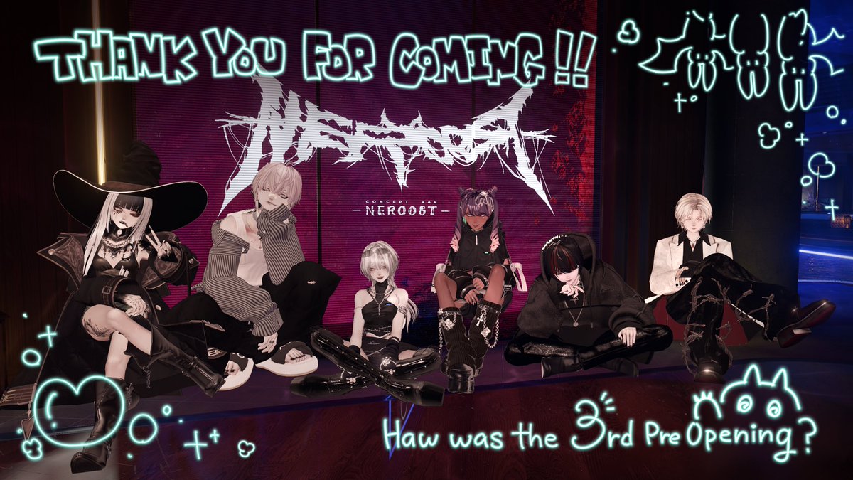 NEROOST_VRC's tweet photo. 「𝙽𝙴𝚁𝙾𝙾𝚂𝚃」𝚃𝙷𝙴 𝟹𝚛𝚍 𝙿𝚛𝚎𝙾𝚙𝚎𝚗𝚒𝚗𝚐🦇🦇🦇
ᤊ酒Ɩ ıっぱƖ ı飲ƕτ“T= ｹﾄﾞ、ㄘゃƕ ೬迷わⳣﾞ帰փT= 🍷𛰙᭜𖫴𖫰𖫱𖫳𖫲𖫲𖫳𖫴𖫰𖫱꛰ ᭜𖫴𖫰𖫱𖫳𖫲𖫲𖫳𖫴𖫰𖫱꛰ ??

Kitty #NEROOST https://t.co/RrxFwBt2ix