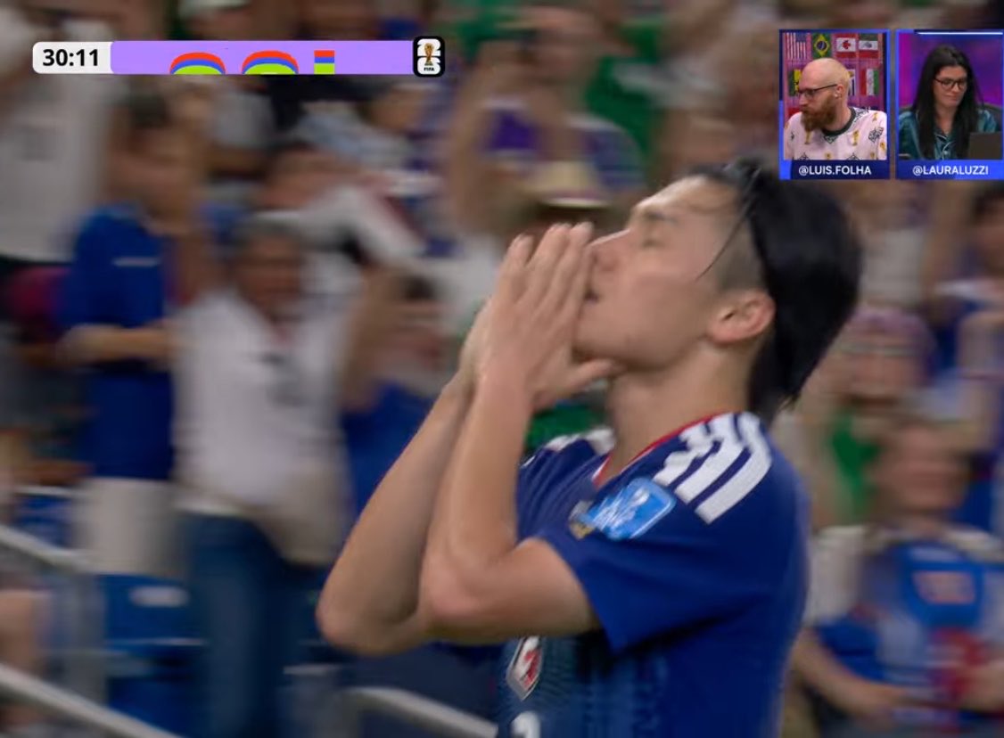 CentralDoBrega's tweet photo. QUE GOLAÇO DO JAPÃO!!!!!!!! 🇯🇵🇯🇵🇯🇵🇯🇵🇯🇵

UEDA! 

JAPÃO 2 X 0 TUNÍSIA! https://t.co/9CRIkjtKJw