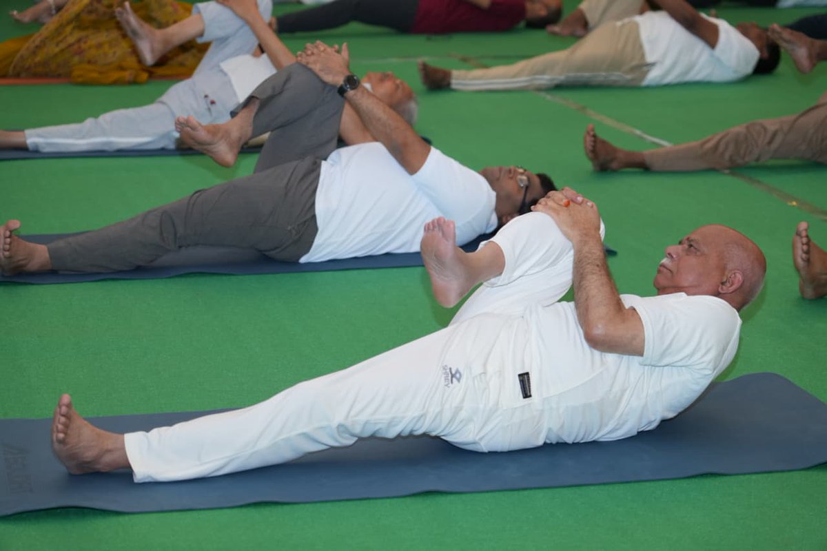 tg_governor's tweet photo. 🌿🧘‍♂️ Yoga: A Gift of India to the World 🧘‍♀️🌿

On the occasion of International Day of Yoga 2026, Hon'ble Governor Shiv Pratap Shukla participated in the Yoga Day celebrations at Lok Bhavan and emphasized the importance of making yoga a part of daily life.

💫 "Yoga is the timeless bridge between body, mind and soul. In today's fast-paced world, it offers inner peace, discipline, positivity and holistic well-being."

The Governor highlighted that yoga, rooted in India's ancient wisdom, has become a global movement for health and harmony. He appreciated the visionary leadership of Narendra Modi in securing worldwide recognition for the International Day of Yoga.
🇮🇳✨ Let us embrace yoga not as a one-day event, but as a lifelong journey towards wellness, balance and self-discovery.

🌍 Healthy Citizens ➡️ Strong Nation ➡️ Atmanirbhar Bharat

@moayush 
#InternationalDayOfYoga2026 #YogaForWellness #YogaForHumanity #LokBhavan  #YogaDay #HealthyMindHealthyBody #ArtOfLiving #AtmanirbharBharat #IndiaToTheWorld 🕉️🙏🌿