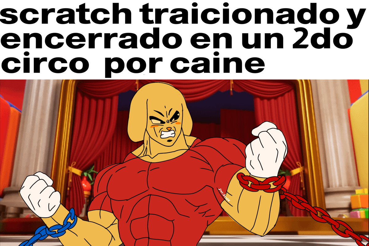 smeidensh's tweet photo. Caine con scratch por ningún puto motivo en el episodio 9 de #tadc 
(Según la mitad del fandom) https://t.co/dFw6MTrMpC