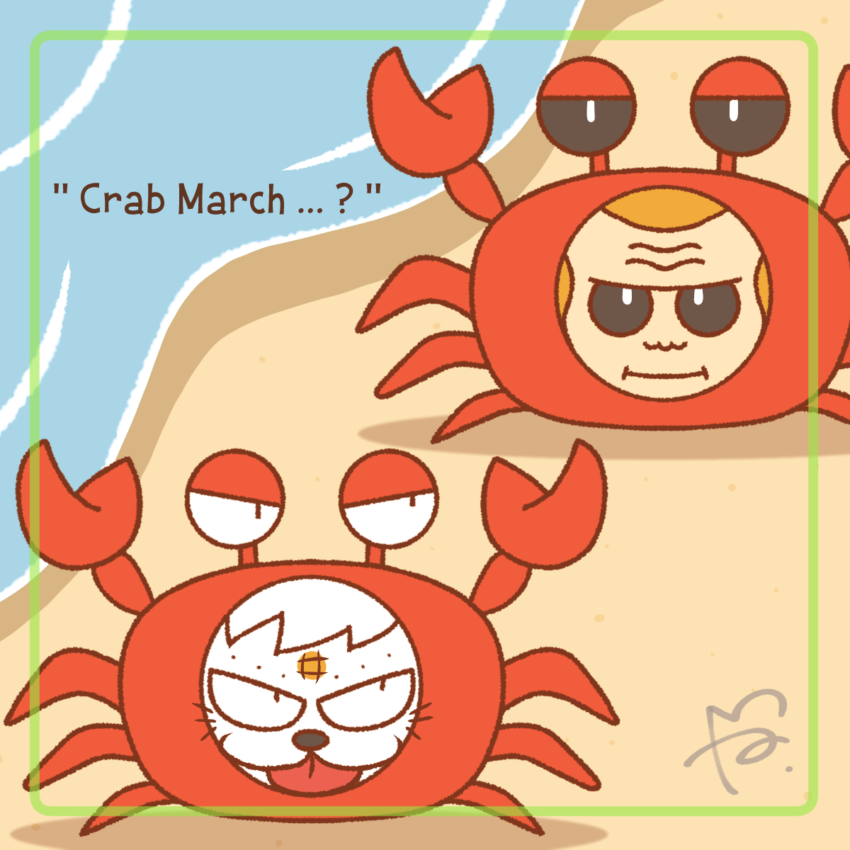 tm2_drawing's tweet photo. カニではない🦀💨✨
 （イラスト再掲💦）
#イラスト 
#今日は何の日 
#かにの日 https://t.co/C4BkvqlcgI