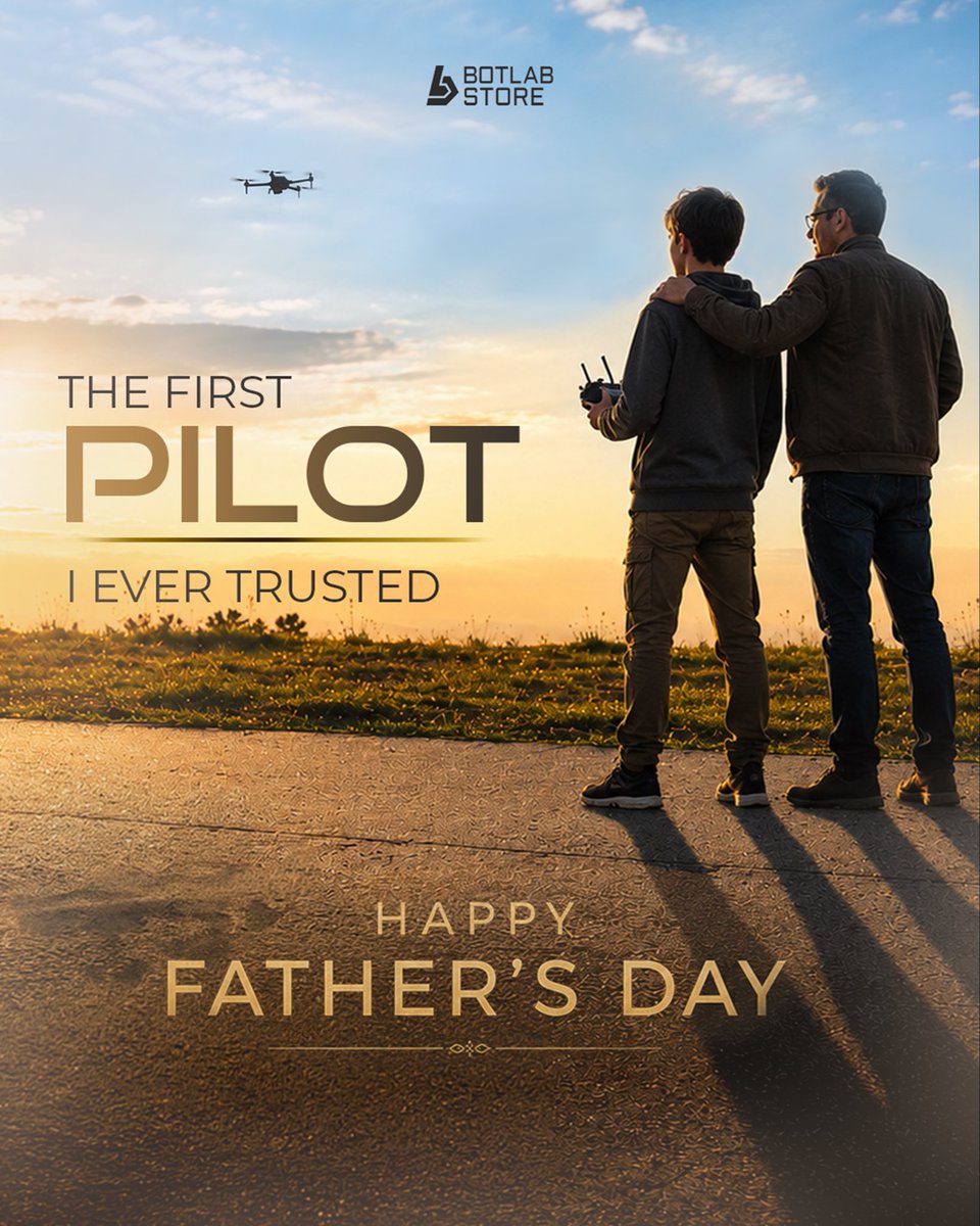 BotLabStore's tweet photo. Before the first takeoff and before we learned to fly, there was a father teaching us confidence - the courage to explore, learn, fail, and try again. 🫡

To the first pilot who guided our journey,
Happy Father’s Day. ❤️

#Fathersday #InnovationStartsAtHome #DroneComponents https://t.co/IqKiFXoPFF