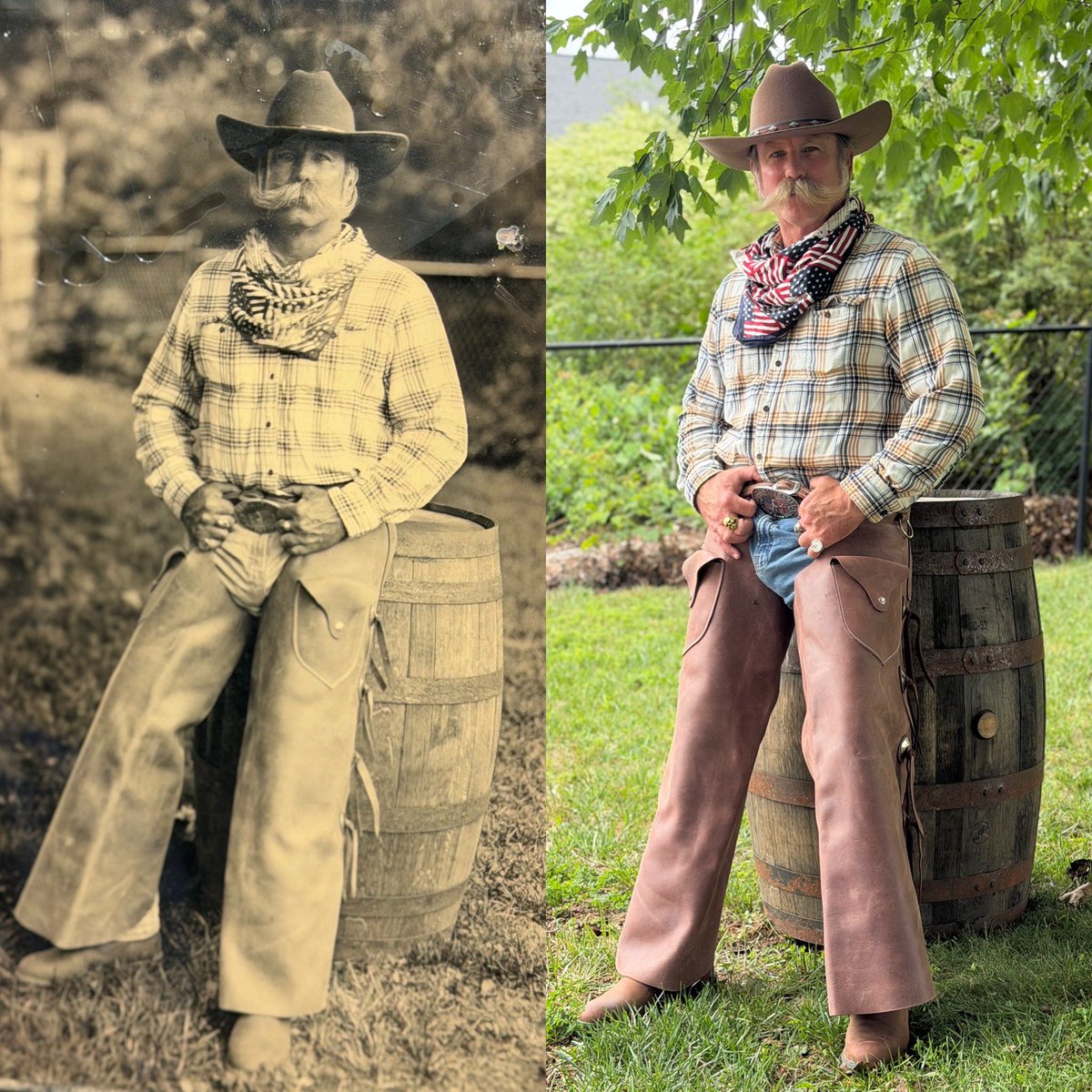 BobNElliot's tweet photo. Photo of the day of me from Vaughn Arthur photography.
Amazing the wet plate process. Originated in 1851 and less than 1,000 still doing it.
Did you know the glass plate photos have about 100 MEGAPIXELS?
#bobandelliothismustache #ambrotypes #tintypes #fyp #MUSTACHE https://t.co/z4MqxjeRIE