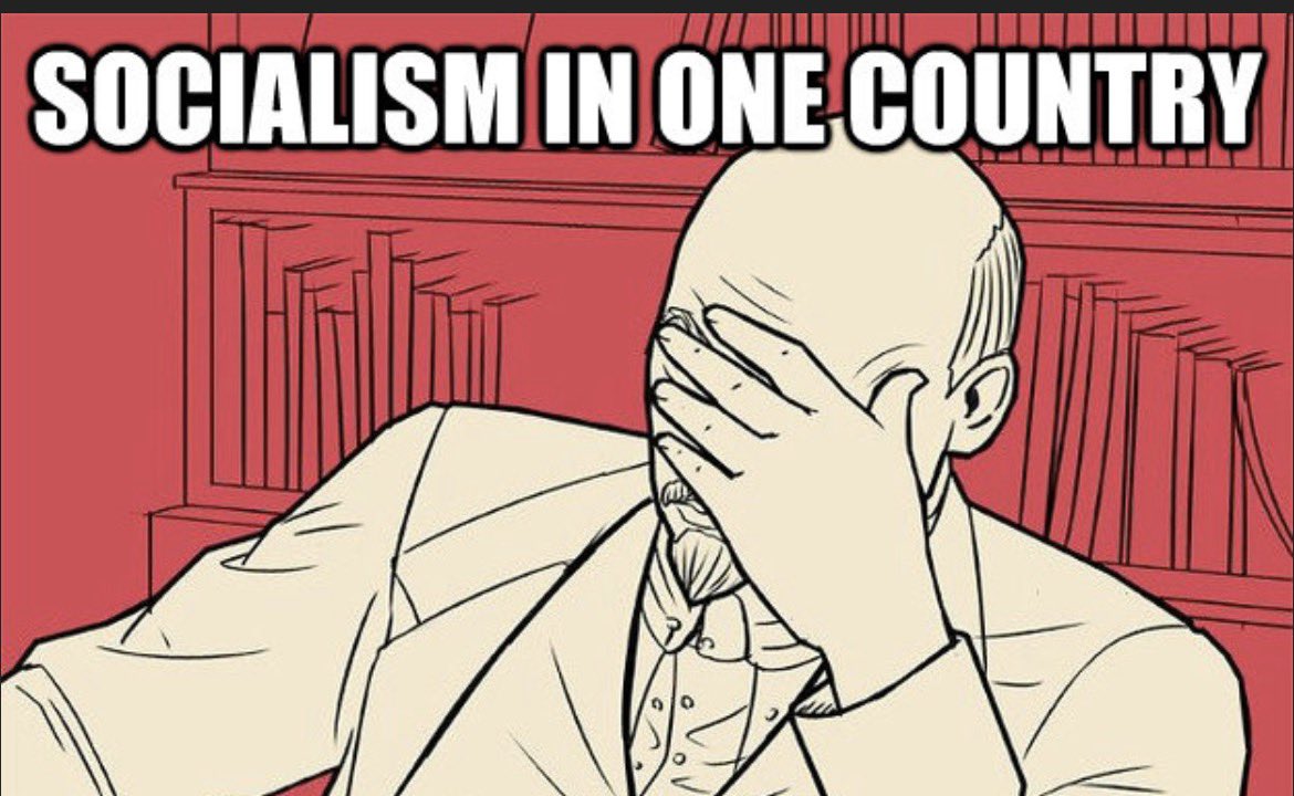 Fafner55's tweet photo. @saikatc @Villegas_CA22 @CoriBush @AnaliliaForNJ Because of the transnational nature of capital, 100 years ago there was a debate about whether socialism in one country could survive. Now, we’re debating socialism in one city? It’s not like capital could flee San Francisco or even California and relocate to Texas or Nevada 🙄 https://t.co/td0GWwvCEX