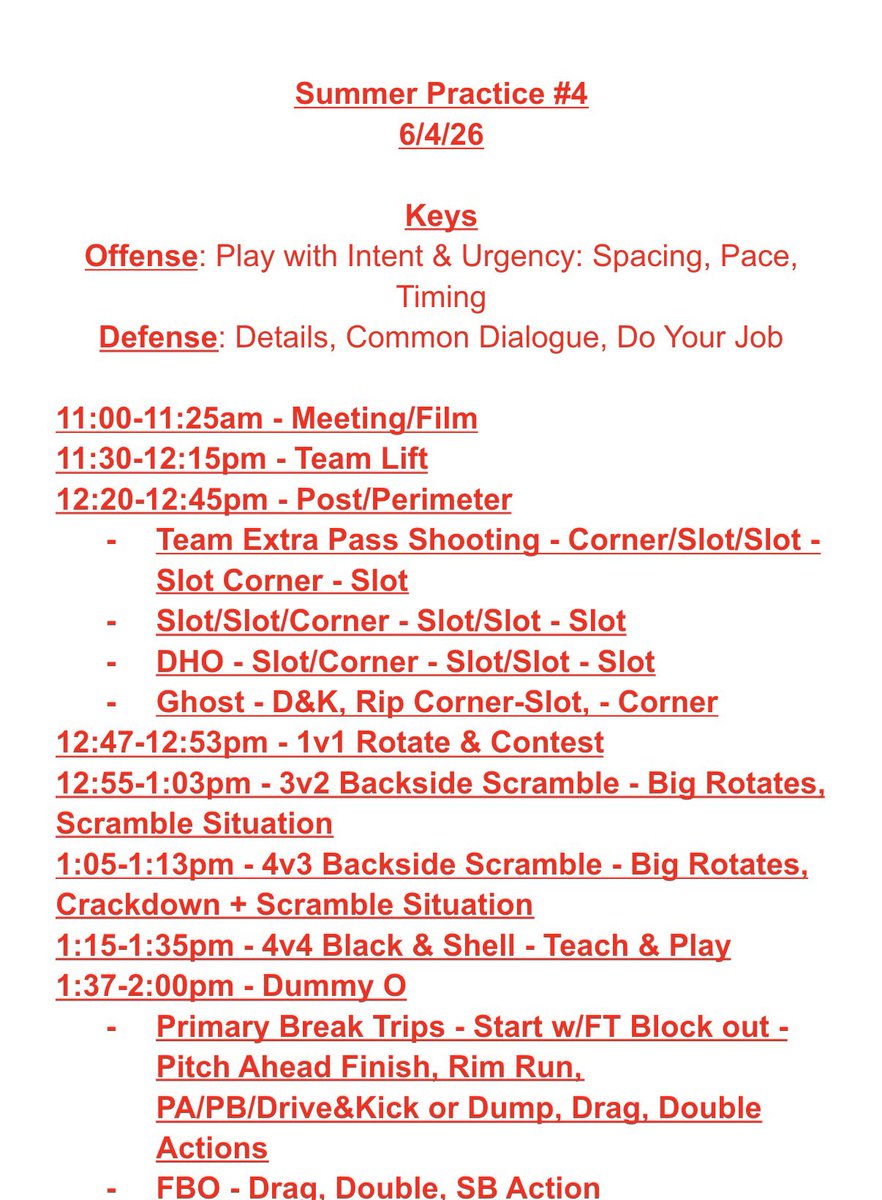 CoachJonesACS's tweet photo. Even in the summer we try to practice like regular season and keep everything structured by the minute. Common terminology used in film, on paper and in the gym. 

There is no regular season “flow”that gets turned on in October. 

@ACSLions_BB 🟣⚪️🟣 https://t.co/HMIE41WQvJ