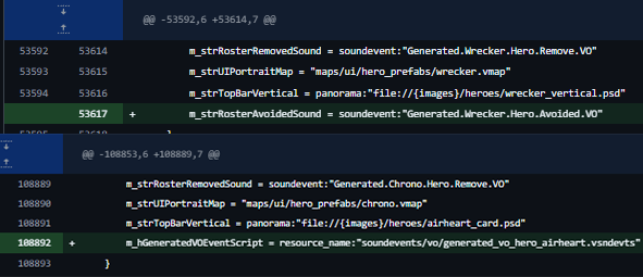 deadlockua's tweet photo. New heroes soon &amp; Hero Labs return? #deadlock

Game files also reveal that AirHeart and Wrecker will get unique voice lines when banned. https://t.co/OPPWKyEOuX
