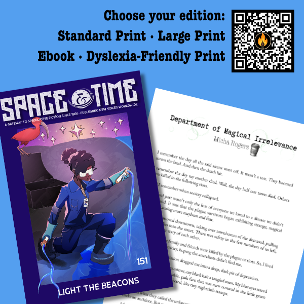 spaceandtimemag's tweet photo. Space &amp; Time 151 Spotlight: Department of Magical Irrelevance by Micha Rogers https://t.co/wRIS8ap34x