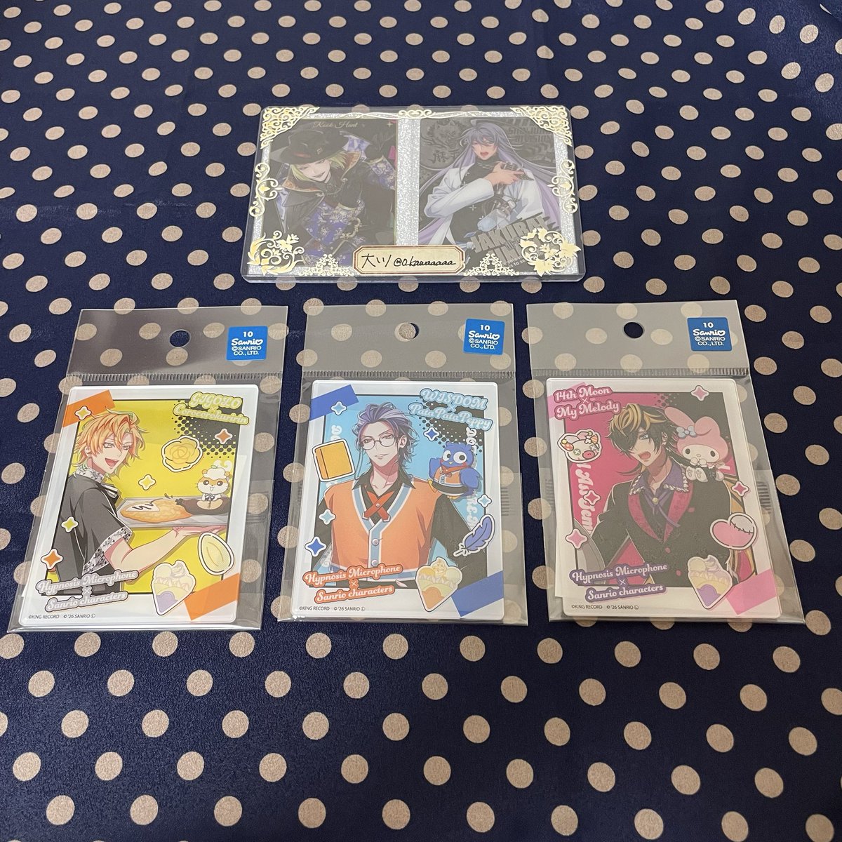 o_kawaaaaa's tweet photo. 【郵送交換・譲渡】ヒプマイ ヒプノシスマイク サンリオ ディッパーダン コラボ SANRIO

譲》アクリルカード:一二三、盧笙、十四

求》同種　寂雷1点
寂雷決まり次第、譲渡(定価＋送料)に切替
※画像2枚目もご確認ください

初回の方プロカご確認ください
検索からもお気軽にお声がけくださいませ https://t.co/wgHdHPE40f