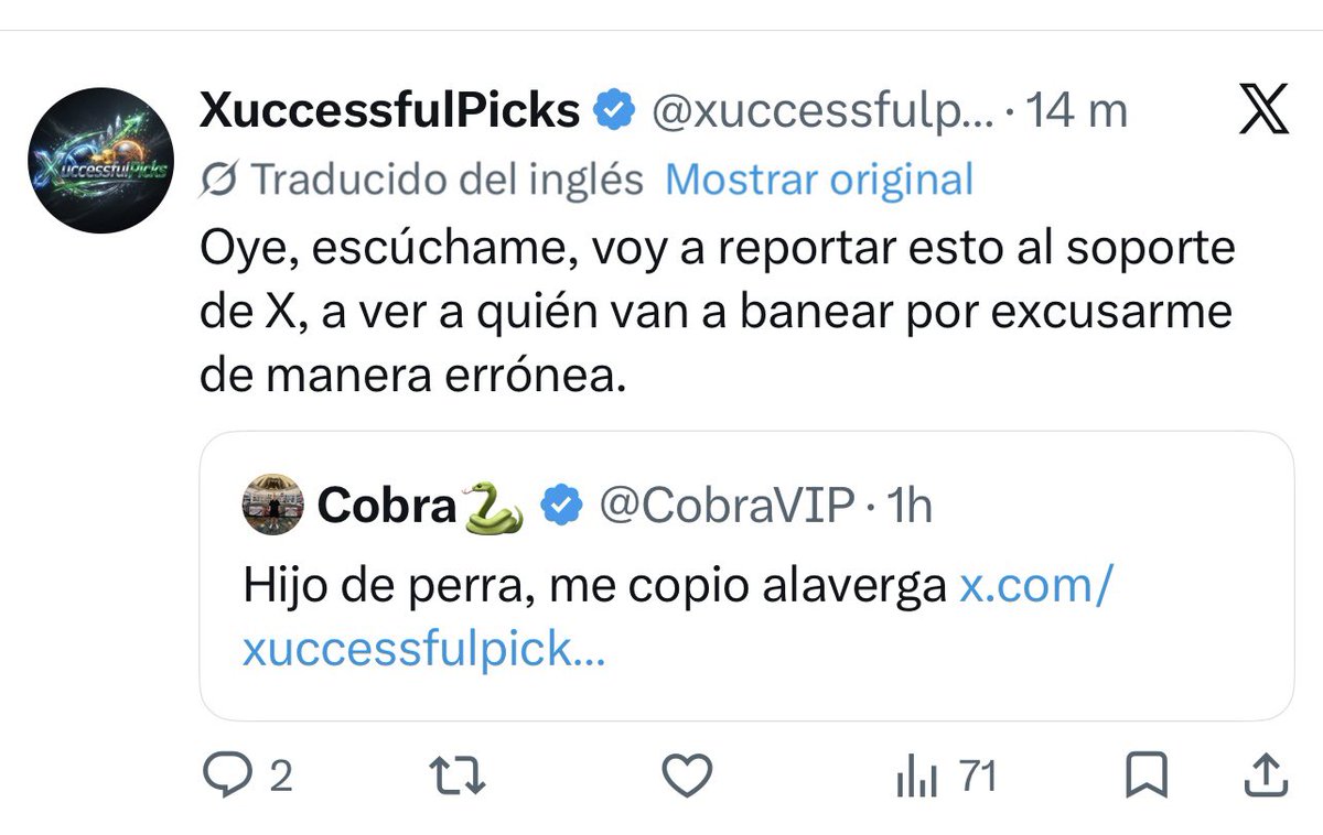 erre__7's tweet photo. @CobraVIP Epaleeee se ofendió https://t.co/67Wvjapmap