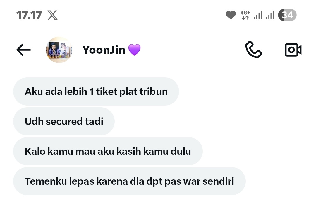 Ekhawwww's tweet photo. Alhamdulillah ya allah 😭🥹, Ekhaw ketemu BTS desember 😭💜, termakasih ya allah 😭😭, terimakasih restu mama, dan terimakasih buat kakk putt @Aisyawardani 😭💜🥹 udhh DM akuu, terimakasih jugaa buat team bora @boraticketrip @aykiveworld ,sehat² sampe bertemu Bangtan 🫂💜💜 https://t.co/vcYQ0XdK4N
