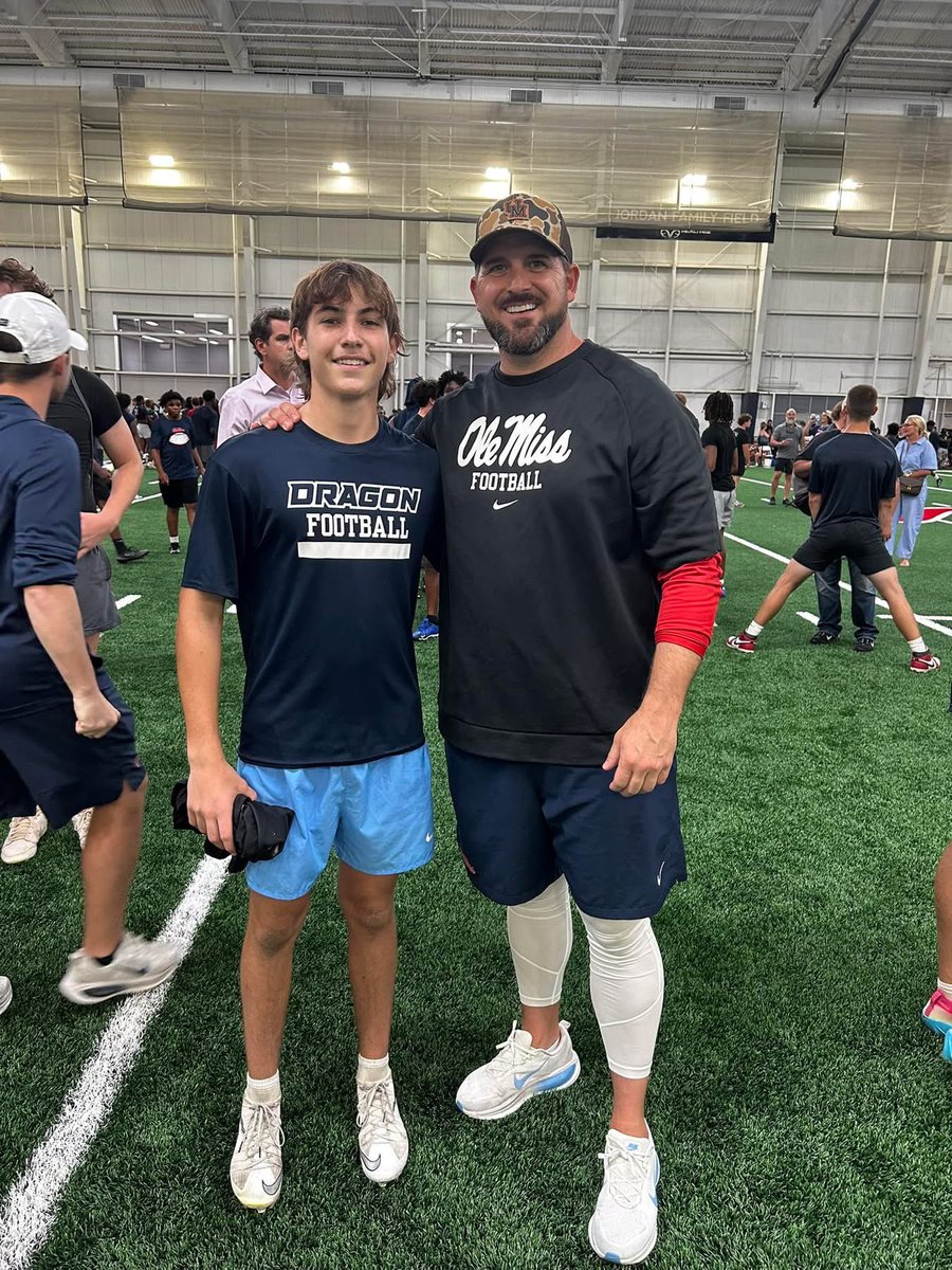 eddiewadas2028's tweet photo. Another great camp with @OleMissFB. Thankful for the coaching staff for a great camp and great advice to become a better player. @CoachWertz12 @coach_harvey18 @lcdragon_fb @LoneStarPrepsTX @247recruiting @coach_RDutton @jenkins_elite @TJenkinsElite @ABJenkinsElite @joe_judge1 https://t.co/E1B0zHL5rj