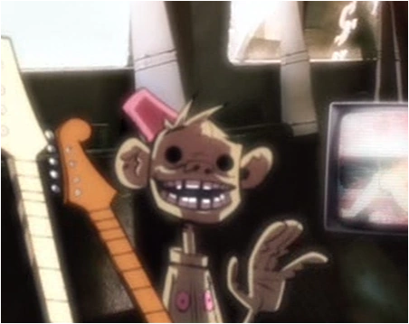 IcyLapis's tweet photo. actual conversation i had with an 8 y/o btw

child: whos that on your shirt????
me: gorillaz.
child: are they like gorillas that wear the skin of humans????
me: no, they're a band.
child: they all look like monkeys, especially that one! *points to mike the monkey*
me: cuz he is. https://t.co/59M82Y2mvT