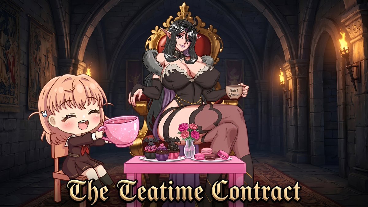 iris_ENvtuber's tweet photo. When the Queen herself signs you up for tea you don't negotiate.

The Teatime Contract is sealed with @ElaraVtuber  macarons cupcakes and one very serious royal agreement. https://t.co/xeGmRmBxnu