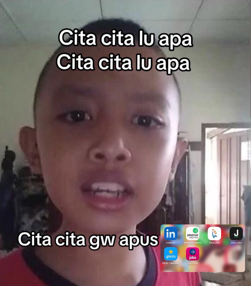 flllowiee's tweet photo. Kek cape ga si nyari kerja mulu tp ga dapet - dapet 😭 https://t.co/M38BJJqMOw