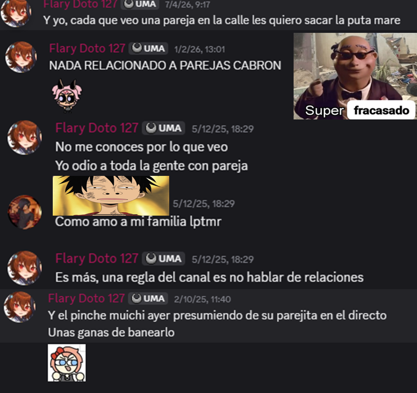 Angelpro348YT's tweet photo. asi como deberias dejar ser feliz a las parejas y como tu dices, "si no te gusta no veas, amargado de mrd😭" en fin la hipocrecia a su maximo esplendor @FlareonTwitch 

maxima difusion 🗣️ https://t.co/FhVvSAnd1Y