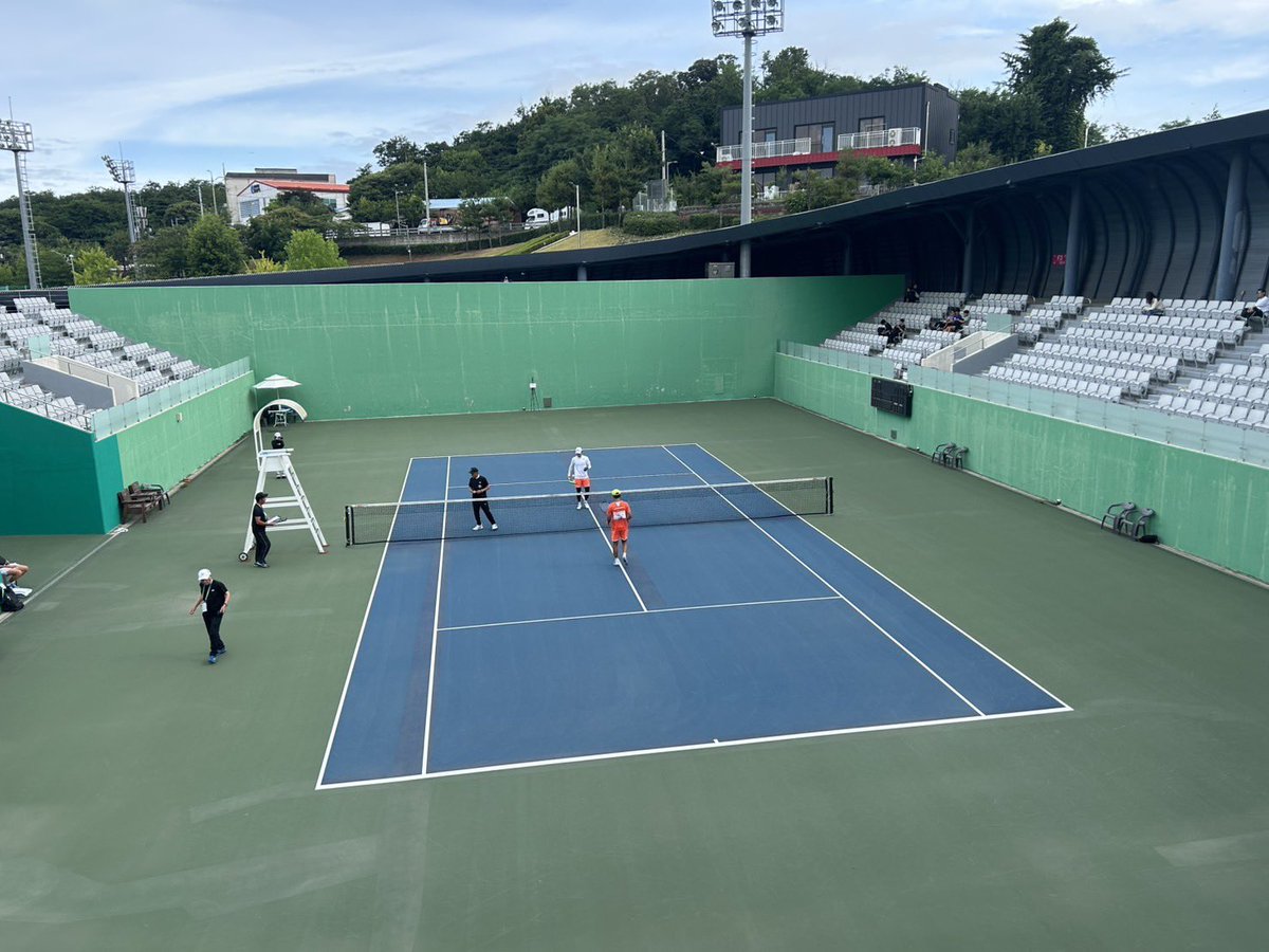 hiro_softtennis's tweet photo. 2026コリアカップソフトテニス大会
6月15日(月)～22日(月)
韓国・仁川(インチョン)市Yeolwoomulテニスセンター

6月21日
シングルス
男子決勝
上松俊貴④ー2矢野颯人

女子決勝
宮前希帆1ー④ジョン・サンヒ(KOR)

#ソフトテニス
#コリアカップ
#softtennis https://t.co/f7sQslc6oF
