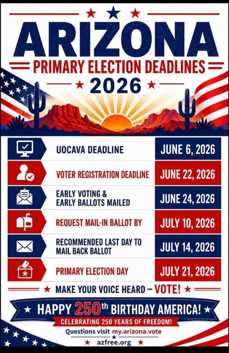 AaronsFreedom's tweet photo. Arizona Residents , Save these Important Dates https://t.co/SPS7yn9oeB