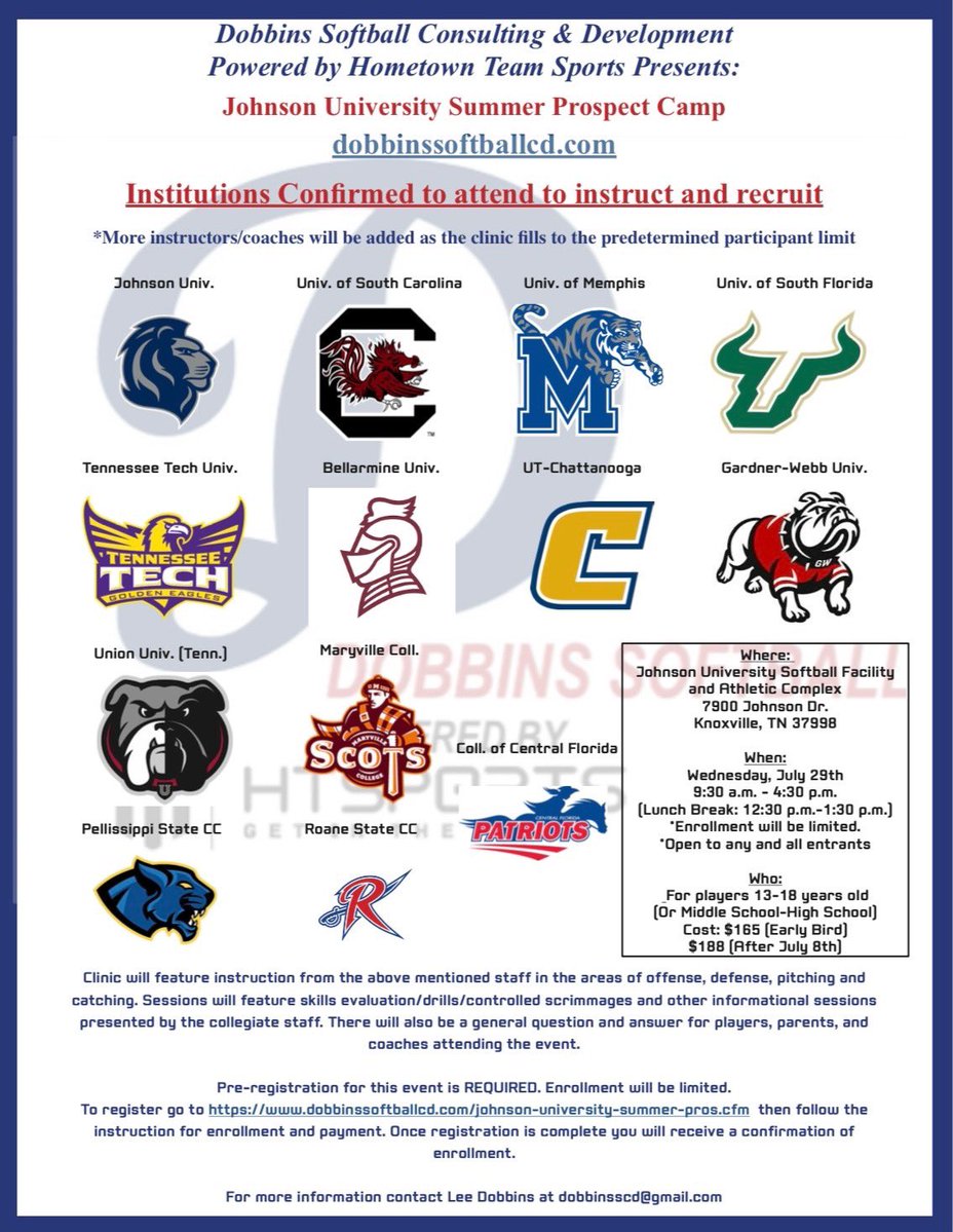 DaynaCarter5's tweet photo. You all have asked about camp, this is a BIG one!  Come to our beautiful campus and be seen by some awesome coaches.  Already half way filled so get signed up asap 

https://t.co/ZRLsqzkN7l https://t.co/VugXrNg3a1