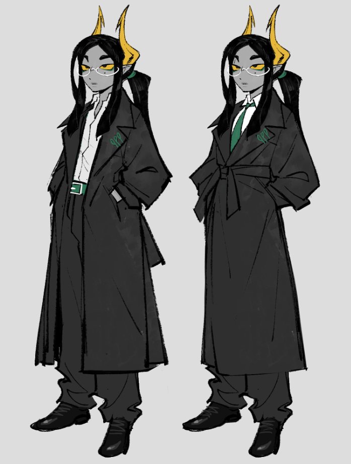 kimquatz's tweet photo. been obsessed with drawing trenchcoats lately. it just looks gewd https://t.co/9KX3GsKxph